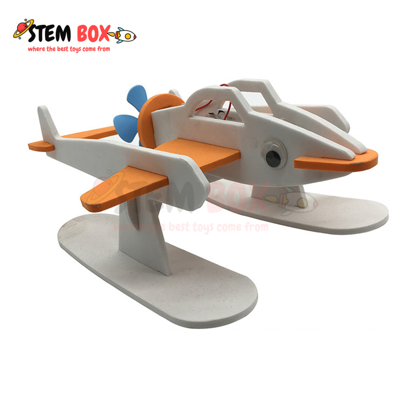 Đồ chơi thông minh bộ lắp ghép máy bay chạy trên nước - Trò chơi DIY STEM BOX