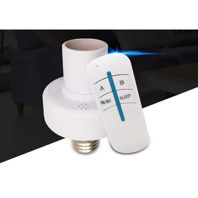 Đui đèn E27 điều khiển từ xa bằng sóng RF, đui đèn điều khiển từ xa đuôi đèn điều khiển