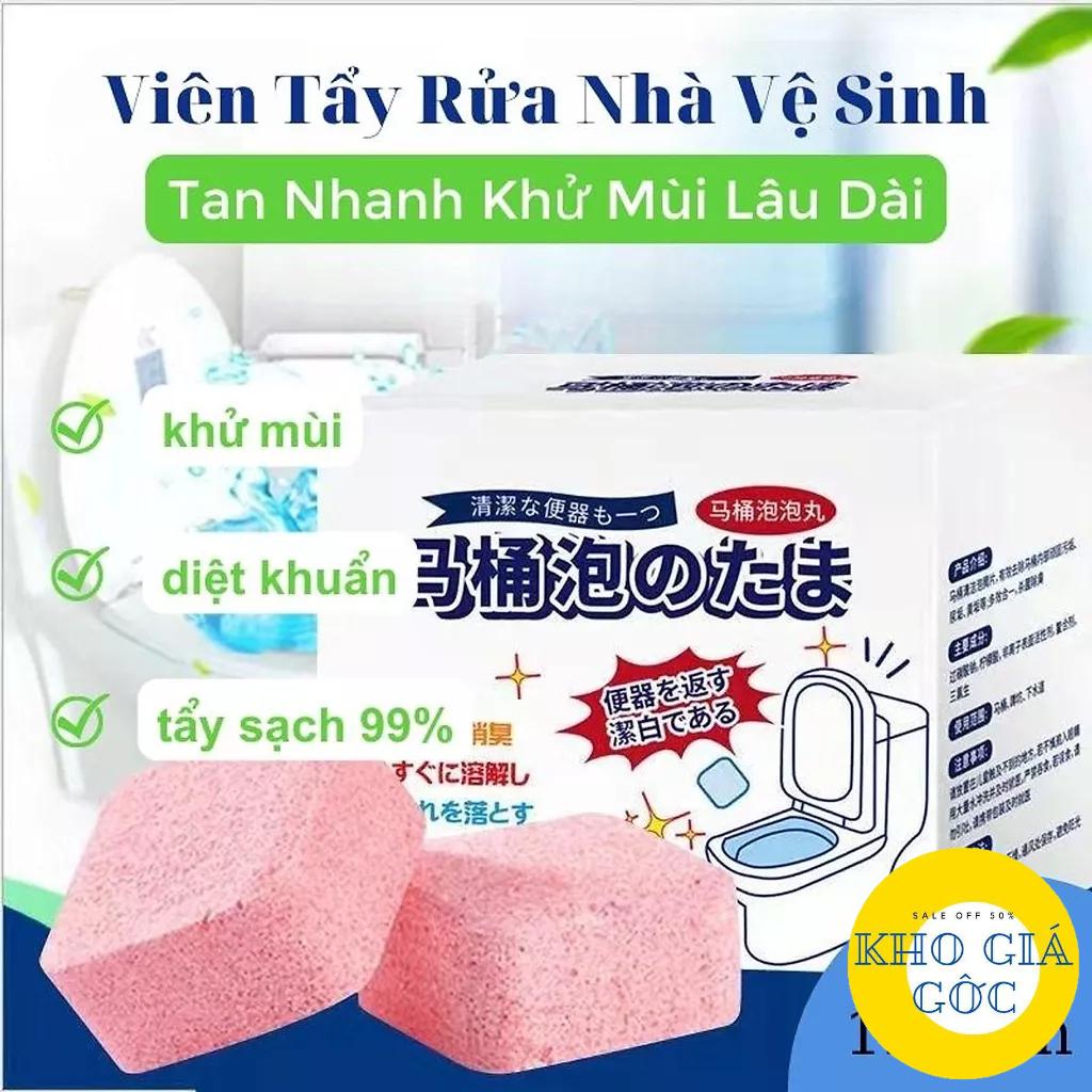 Hộp 12 Viên Sủi Thông Tắc Làm Sạch Bồn Cầu Có Hương Thơm(Viên Hồng)