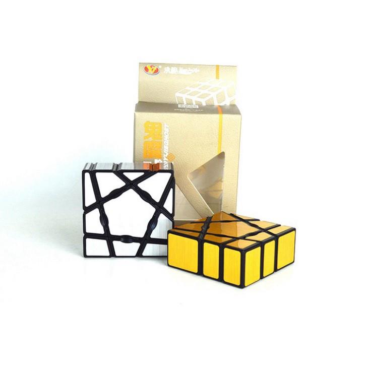 Rubik Biến Thể Rubik Ghost Mirror Cube YongJun 1x3x4 Khối Lập Phương Rubik Vàng Gold