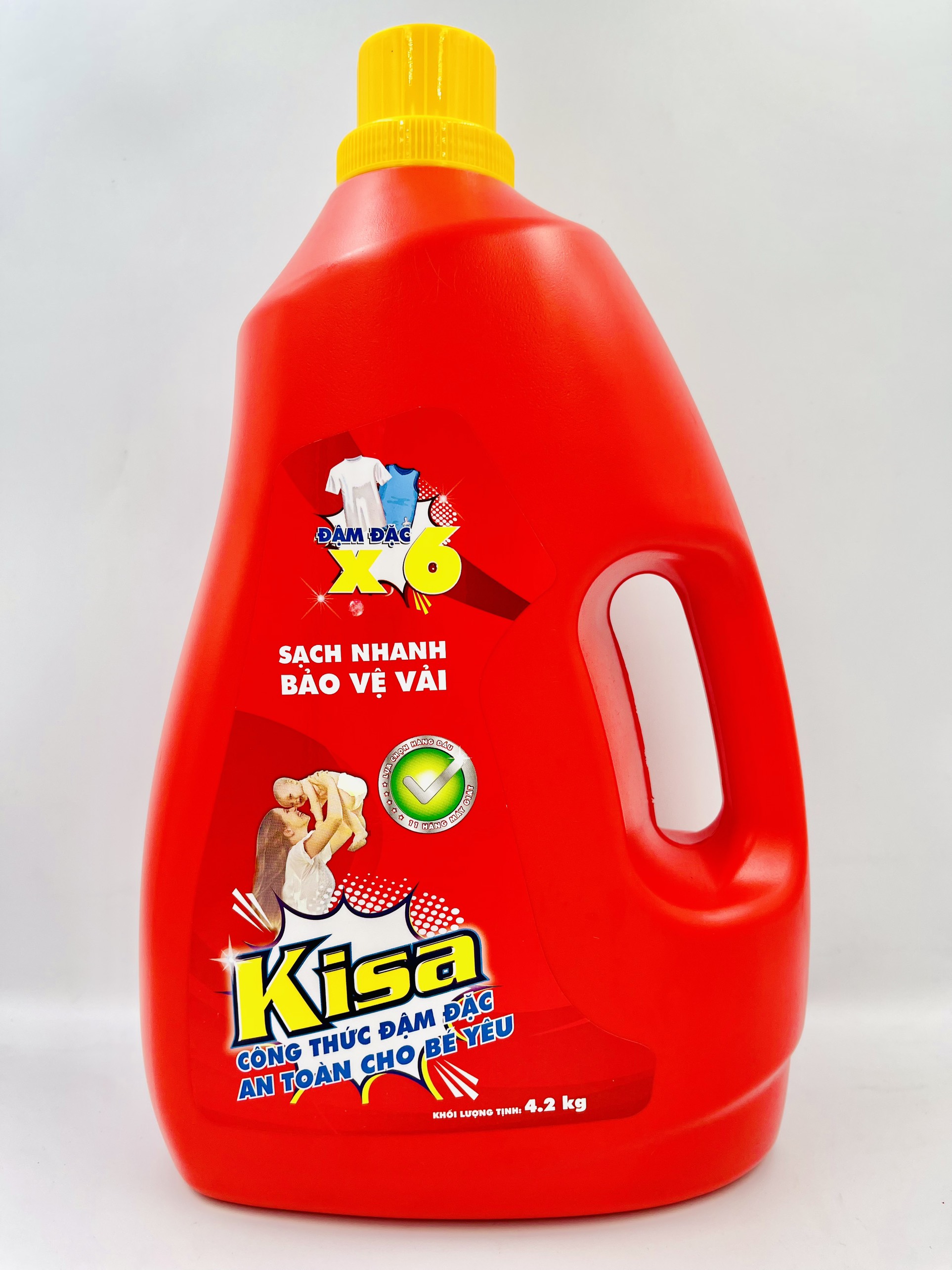 Nước giặt đậm đặc Kisa 4.2 kg - An toàn cho bé yêu
