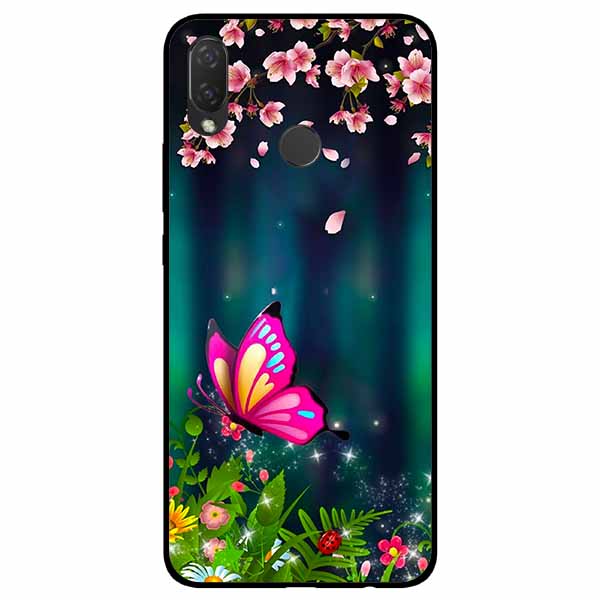 Ốp lưng dành cho Huawei Nova 3e mẫu Bướm Hồng