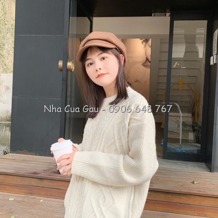 Nón beret bí nỉ 4 màu best seller