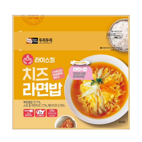 Mỳ Ramen Và Cơm Trộn Hàn Quốc Doori Doori Vị Phomai Gói 106g