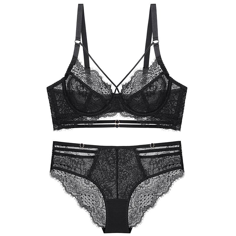 Áo Lót Bộ Nữ Gợi Cảm Ren Sheer Nội Y Unline Thiết Kế Quai Họa Tiết Hoa Quần Lót Nữ Trong Suốt Áo Ngực Cho Mùa Hè