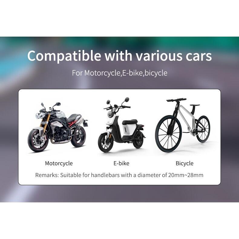 Giá đỡ điện thoại cho xe máy Xe đạp Kẹp điện thoại di động 4,7-6,5 inch Tay cầm đa năng Giá đỡ điện thoại di động