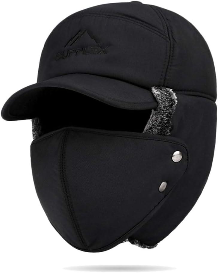 Người đàn ông nữ bẫy mũ 3 trong 1 lớp lót lông nhiệt với tay kiểm tra tay mặt chống chìa khóa/lạnh mùa đông lạnh mùa đông trượt tuyết trượt tuyết