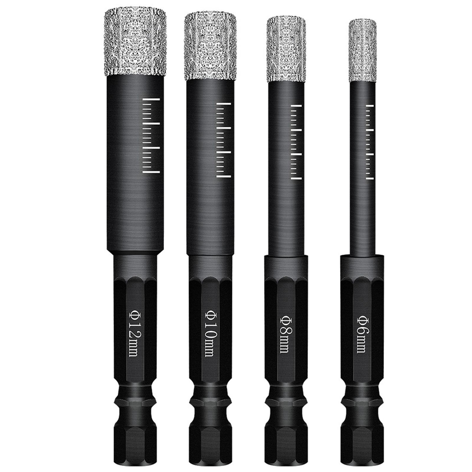 Diamond Dry Drill Bit Set for Stone Porcelain Granite 12MM+10MM