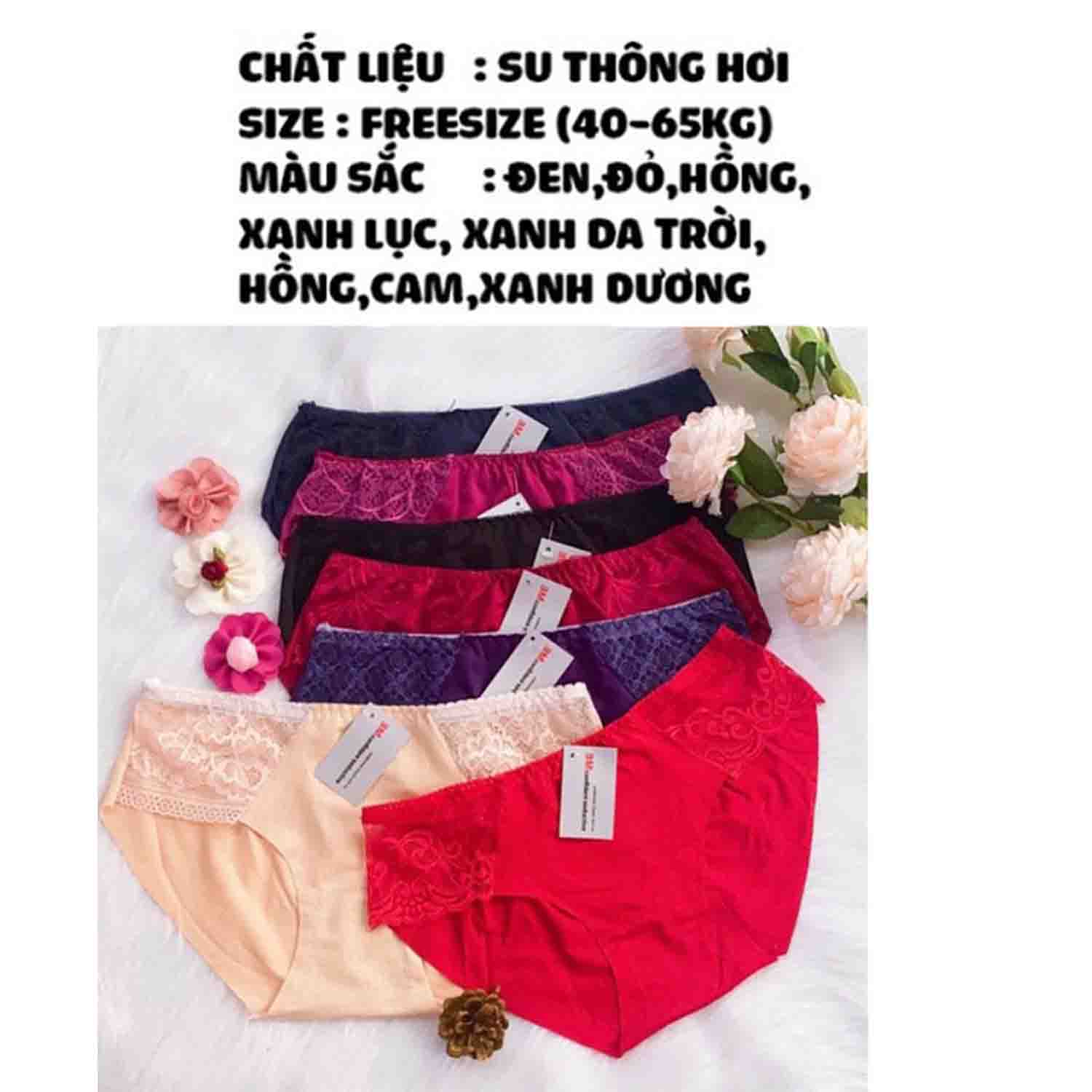QUẦN LÓT SU THUN LẠNH PHỐI REN 2 BÊN