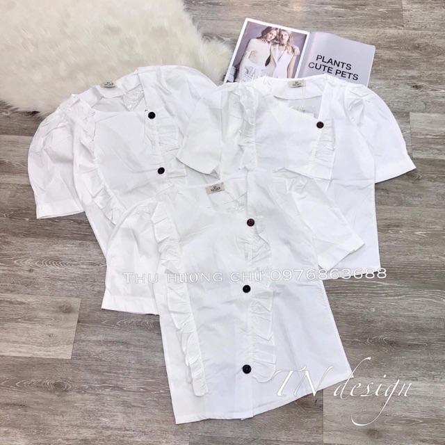 Sơ mi khuy bèo lệch TN