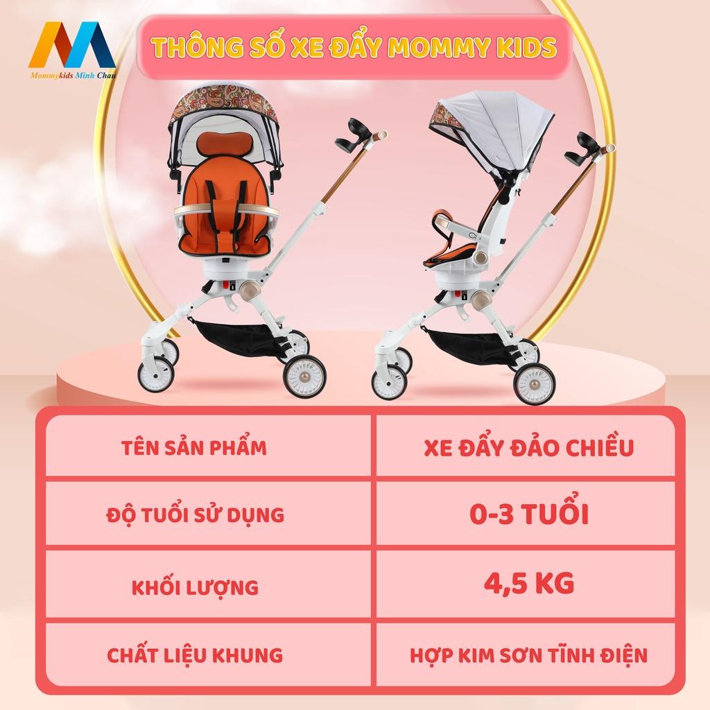 Xe Đẩy Mommykids Minh Chau , gấp gọn đảo chiều Ghế xoay 360 độ, tùy chỉnh nhiều độ nghiêng khác nhau