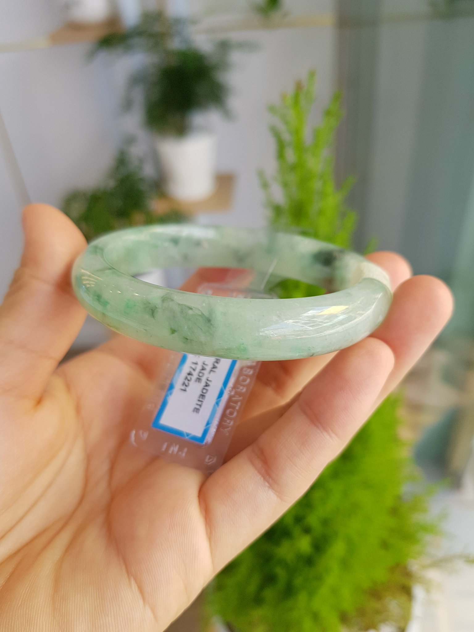Vòng cẩm thạch bản hẹ nhẹ nhàng thướt tha PQ5677 ni 55-56