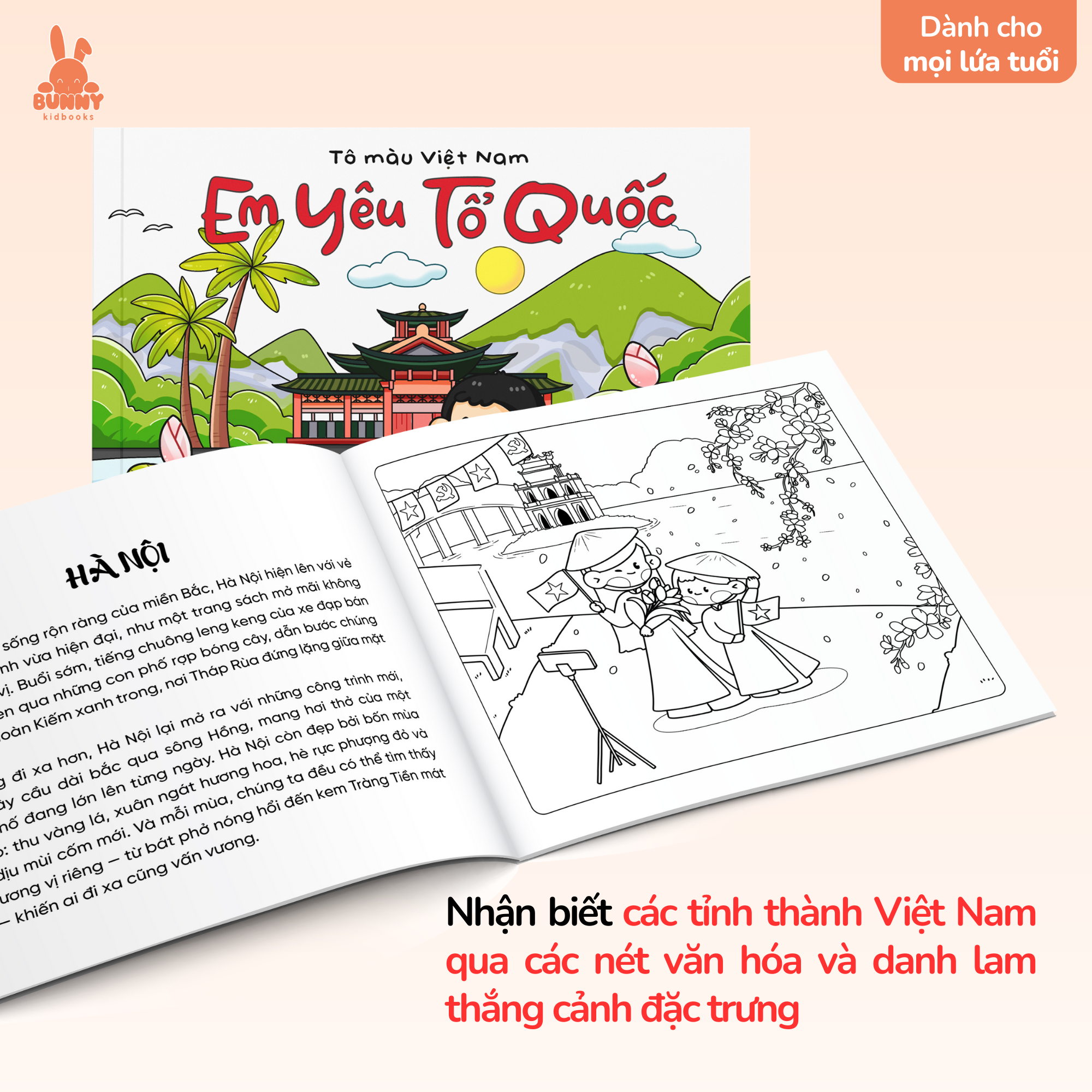Sách Tô Màu Việt Nam: Em Yêu Tổ Quốc