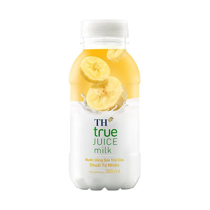 Nước uống sữa trái cây chuối tự nhiên TH true JUICE milk 300 ml
