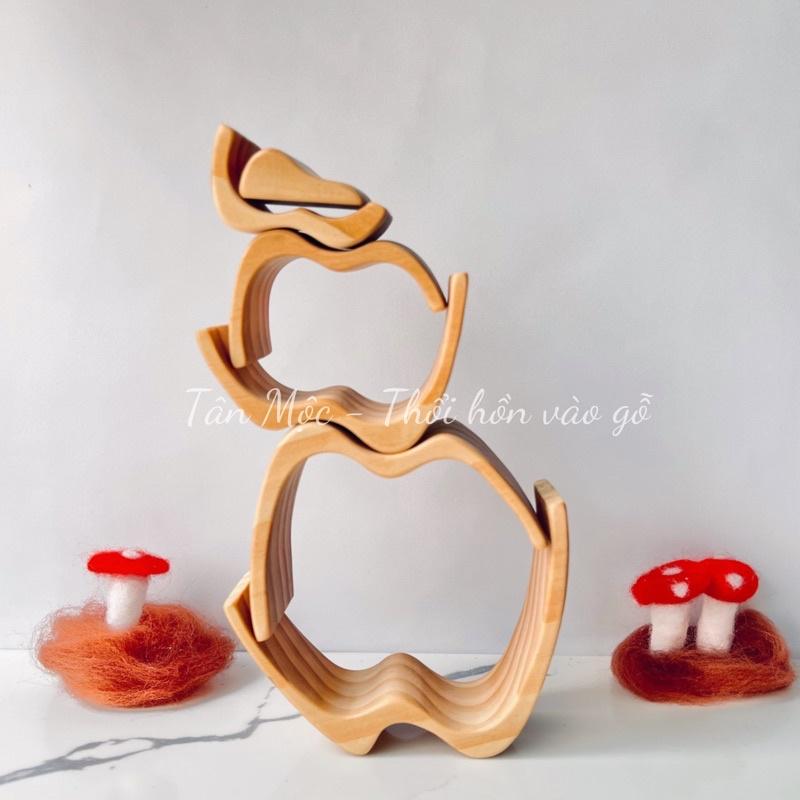 Núi gỗ Montessori/ Đồ chơi gỗ mô phỏng thiên nhiên