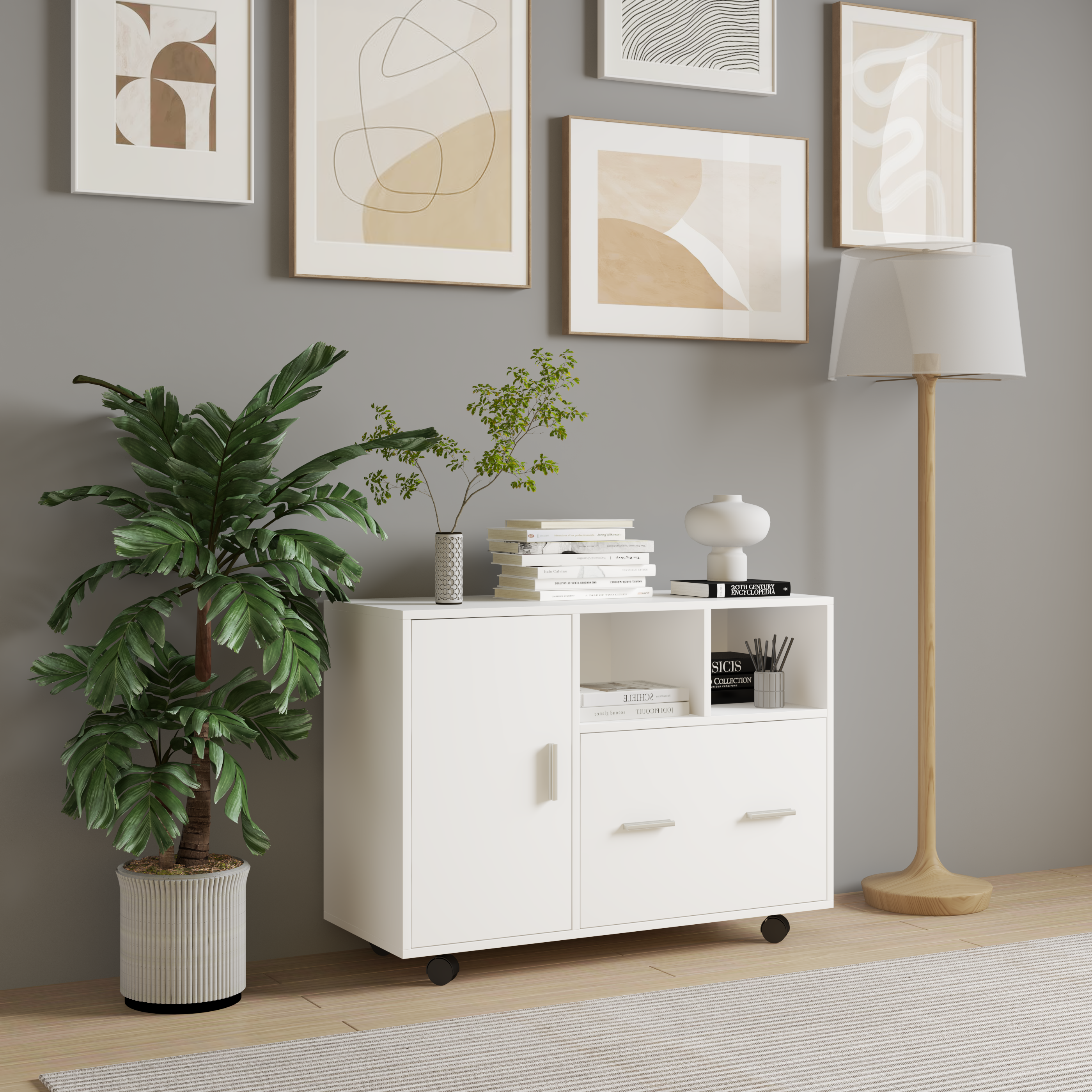 COMFEE, Tủ đựng hồ sơ 2 cửa mở , 100cm x 40cm x 66cm , THK_019