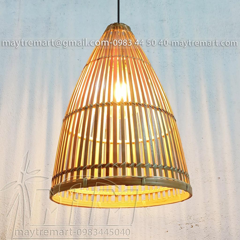 Đèn tre nơm dài MTDT05 - Đèn mây tre, Đèn trang trí, Đèn treo thả