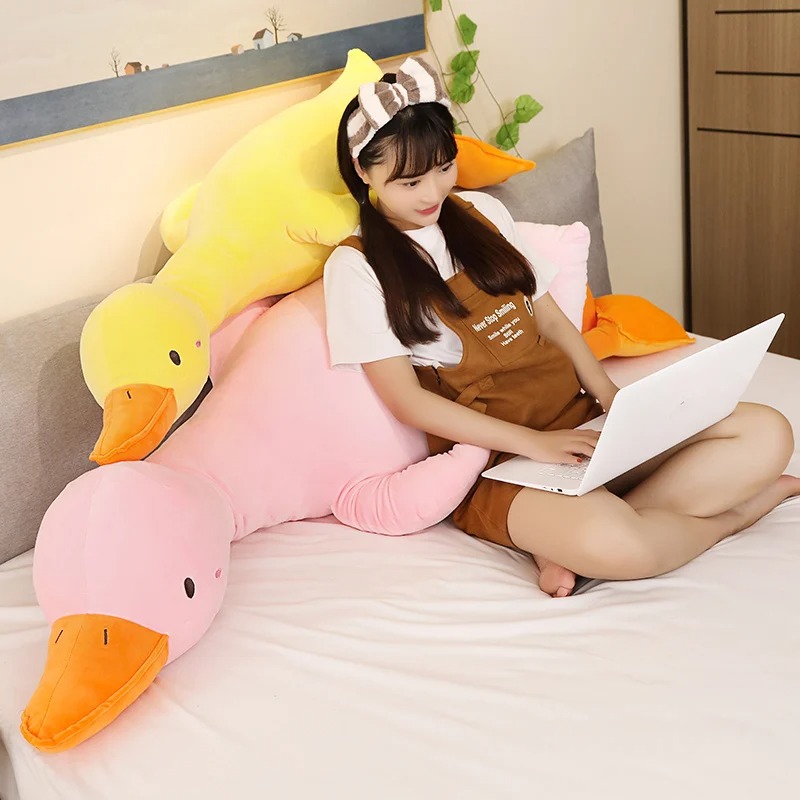 Thú nhồi bông vịt trầm cảm vàng dễ thương - Size từ 70cm đến 1m6 - Quà tặng gấu bông vịt vàng cute