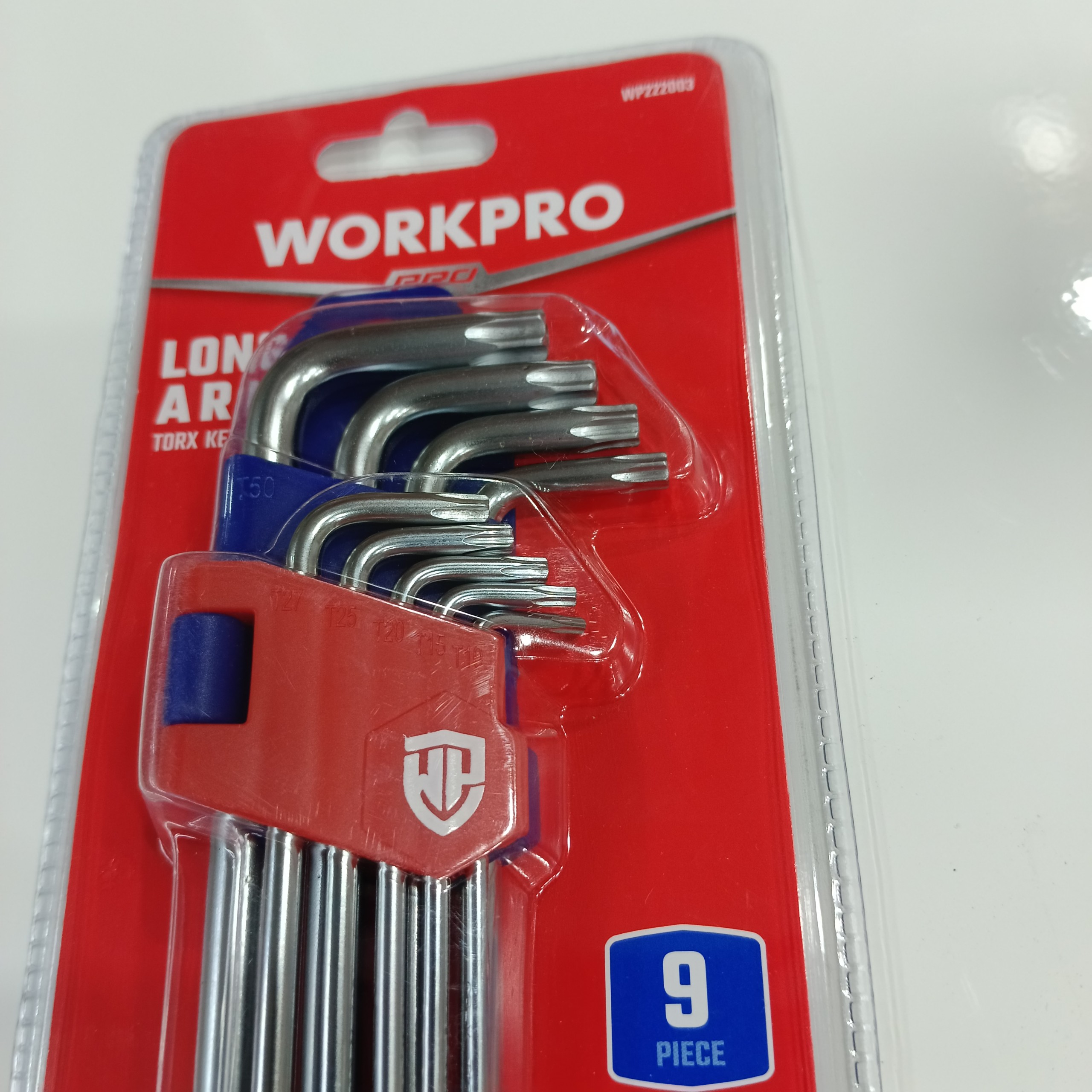 Bộ lục giác bông 9 cây loại dài thép hợp kim CR-V Workpro WP222003