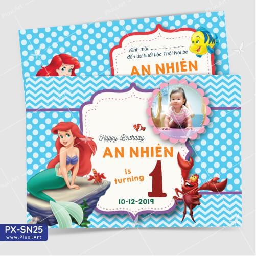 Thiệp thôi nôi – sinh nhật theo yêu cầu Pluxi