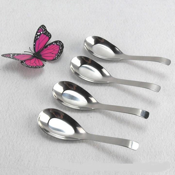 Thìa ăn phở / súp inox 304 cao cấp sáng bóng dày bền đẹp dài 16.5cm