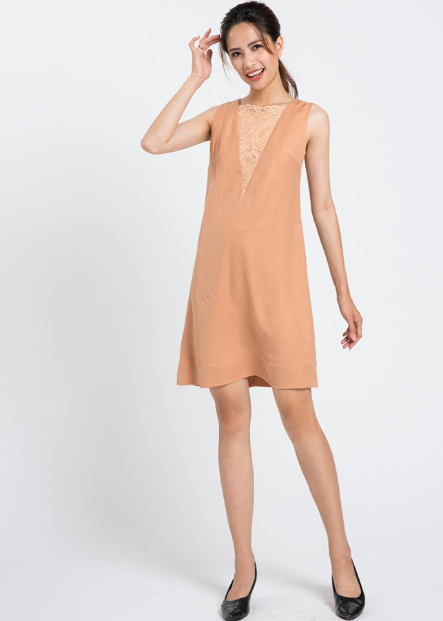 Đầm Suông Đầm Kiểu Cao Cấp Thời trang thiết kế Hity DRE081 (Cát Sahara)