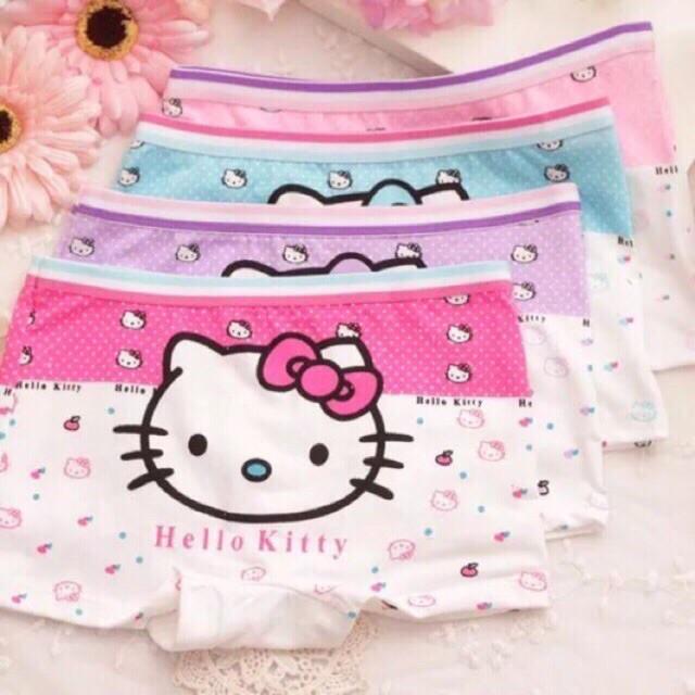 Set 4 Quần Chip Đùi Cotton Hình Cute Cho Bé, Quần Lót Đùi Cotton Mềm Mịn Cho Bé Gái