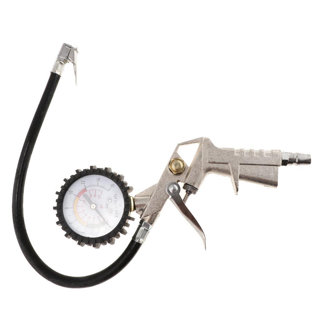 Car Truck Motorcycle Digital Air Tire Inflator Pressure Gauge Meter Tool