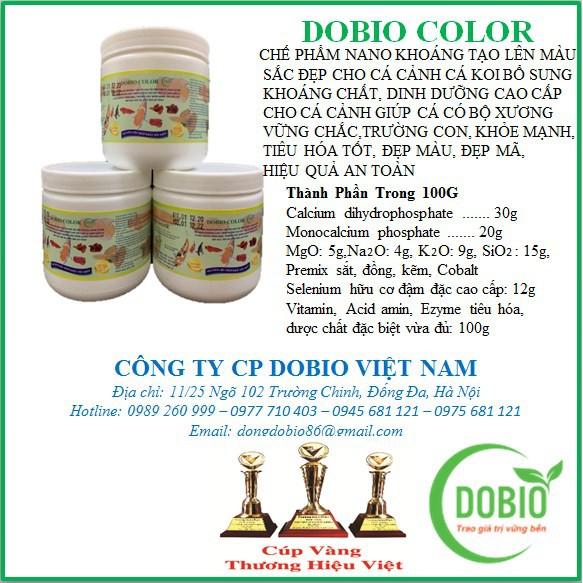 DOBIO COLOR CHẾ PHẨM NANO KHOÁNG TẠO LÊN MÀU SẮC ĐẸP CHO CÁ CẢNH CÁ KOI BỔ SUNG KHOÁNG CHẤT, DINH DƯỠNG CAO CẤP