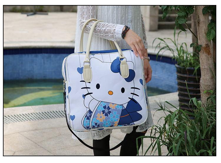 [HCM]Túi xách da pu chống thấm hoạt hình 38x38x17cm - Túi xách du lịch xếp gọn - Túi xách nữ