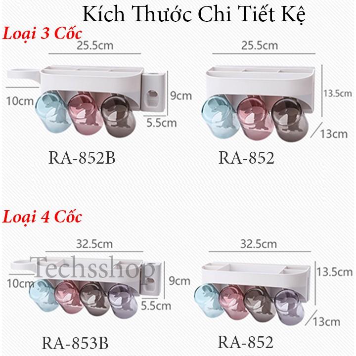 Kệ Để Bàn Chải Kem Đánh Răng Máy Xấy Tóc 5In1 Renai Ra-852B - Kệ Nhả Kem Nhà Tắm Loại 3 cốc, Loại 4 cốc