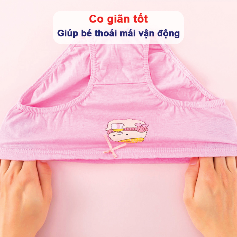 Set 5 quần chip kháng khuẩn cho bé gái, Hộp 5 quần lót cho bé gái 1-12 tuổi xuất Hàn cao cấp chất cotton Baby-S - SC024