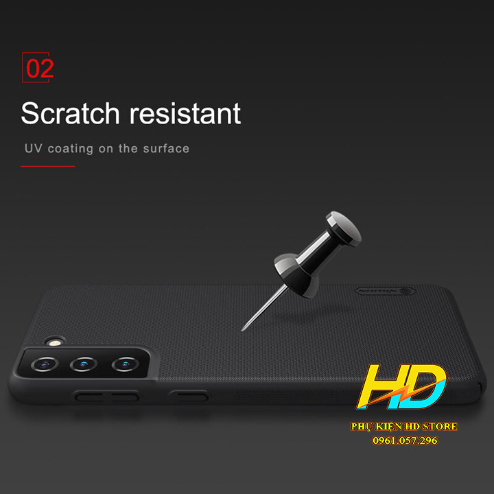 ỐP Lưng Chính Hãng Nillkin Cho Samsung S21 FE Case Cứng Dạng Sần Chống Bám Vân Tay, Ra Mồ Hôi Tay - Hàng Chính Hãng