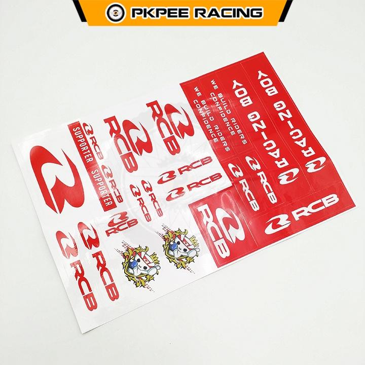 Bộ Tem Sticker Racing Boy Chính Hãng Dán Xe Máy, Ô Tô, Mũ Bảo Hiểm, Chống Thấm Nước, Chống Bay Màu