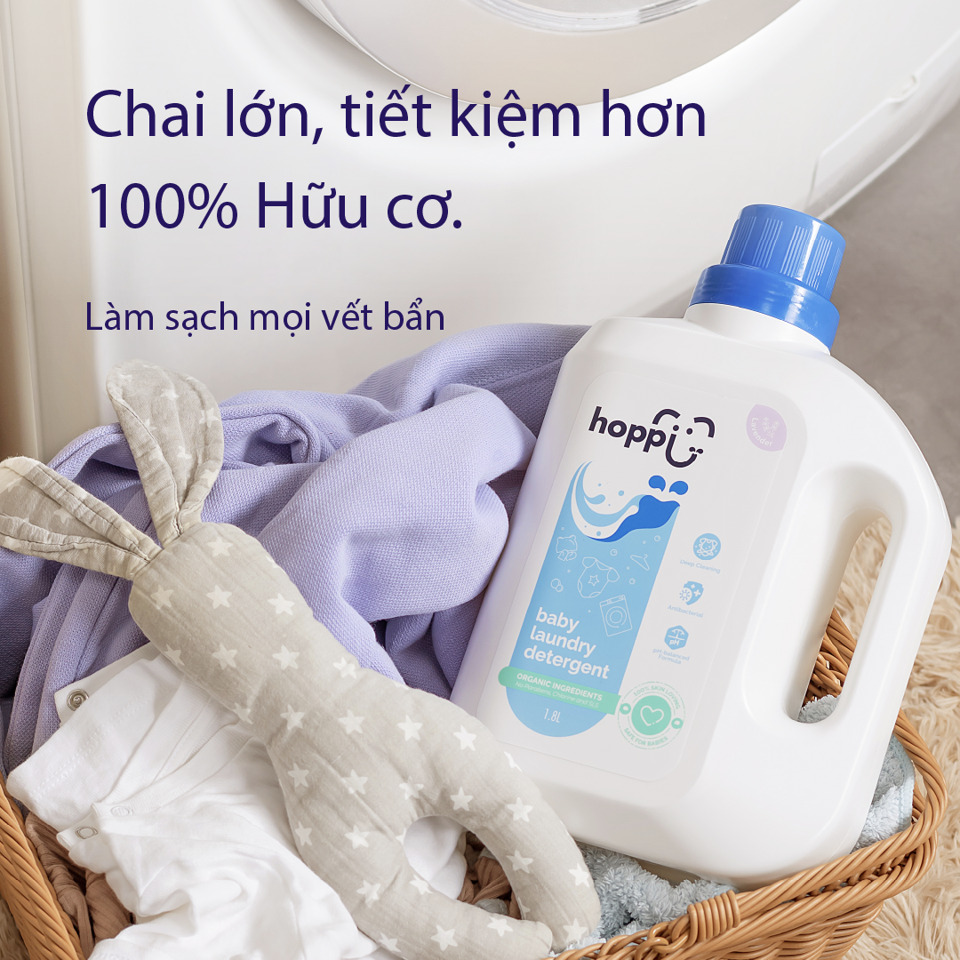 Nước giặt quần áo cho bé Hoppi 1.8L