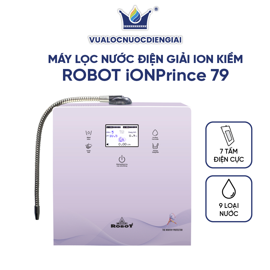 Máy Lọc Nước Điện Giải Ion Kiềm ROBOT IonPrince 79 - Hàng Chính Hãng