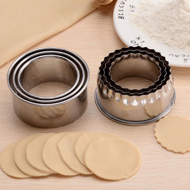 Bộ 3 Khuôn Làm Bánh Xếp Hình Hoa Bằng Thép Không Gỉ