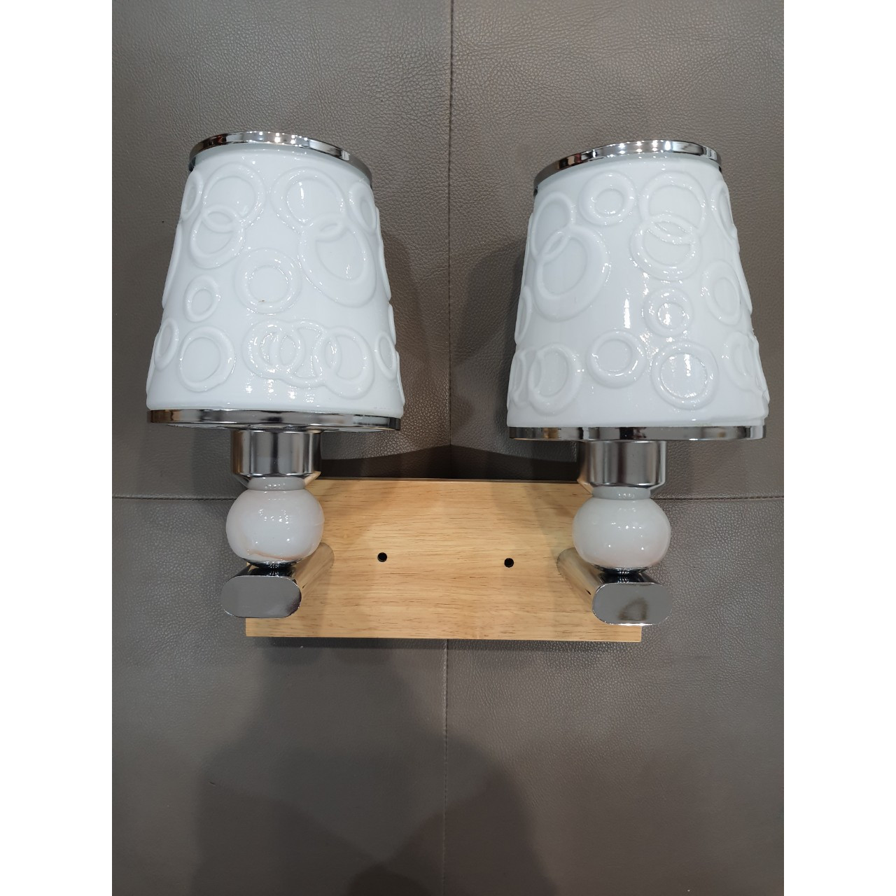 Đèn tường gỗ đôi cao cấp 7729/2