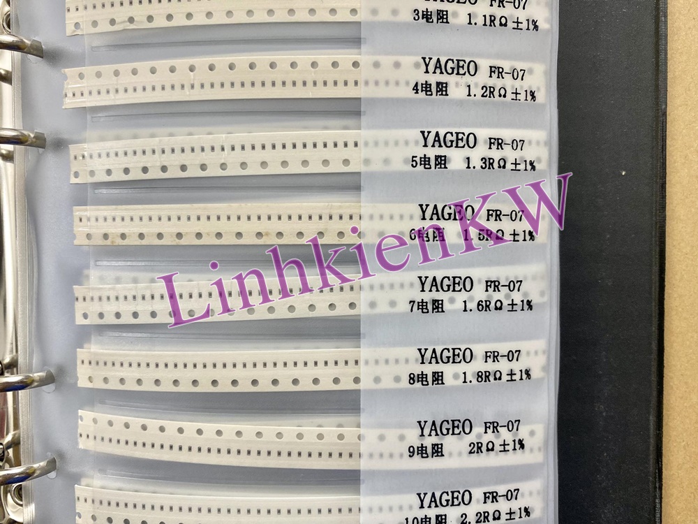 Điện trở dán 0402 các loại :Từ 0R 1R 1.1R1.2R .....20R 22R 24R 1%.Mới Chính gốc