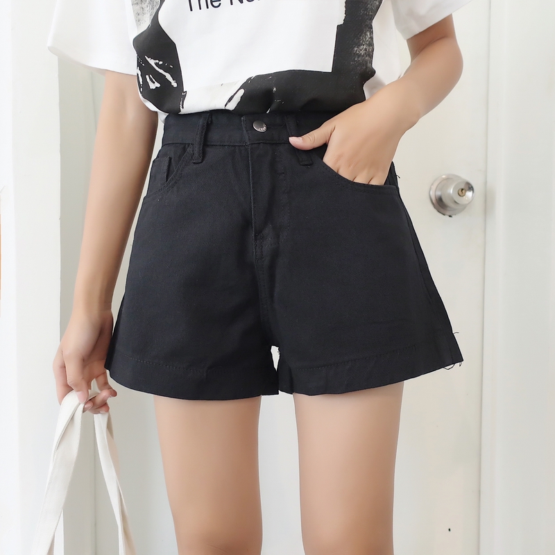 Quần shorts jean nữ lưng cao Ulzzang Quảng Châu QNJ6