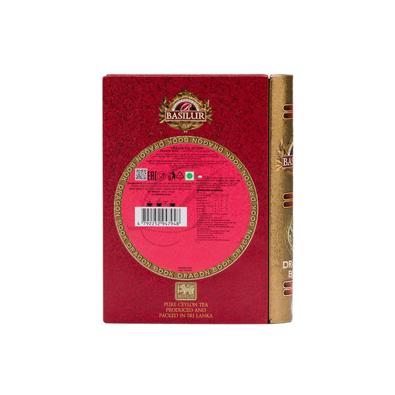 Trà Đen Ceylon Basilur - Rồng Huyền Thoại - Dragon Tea Book Vol 1 - 100g (Hộp Thiếc)