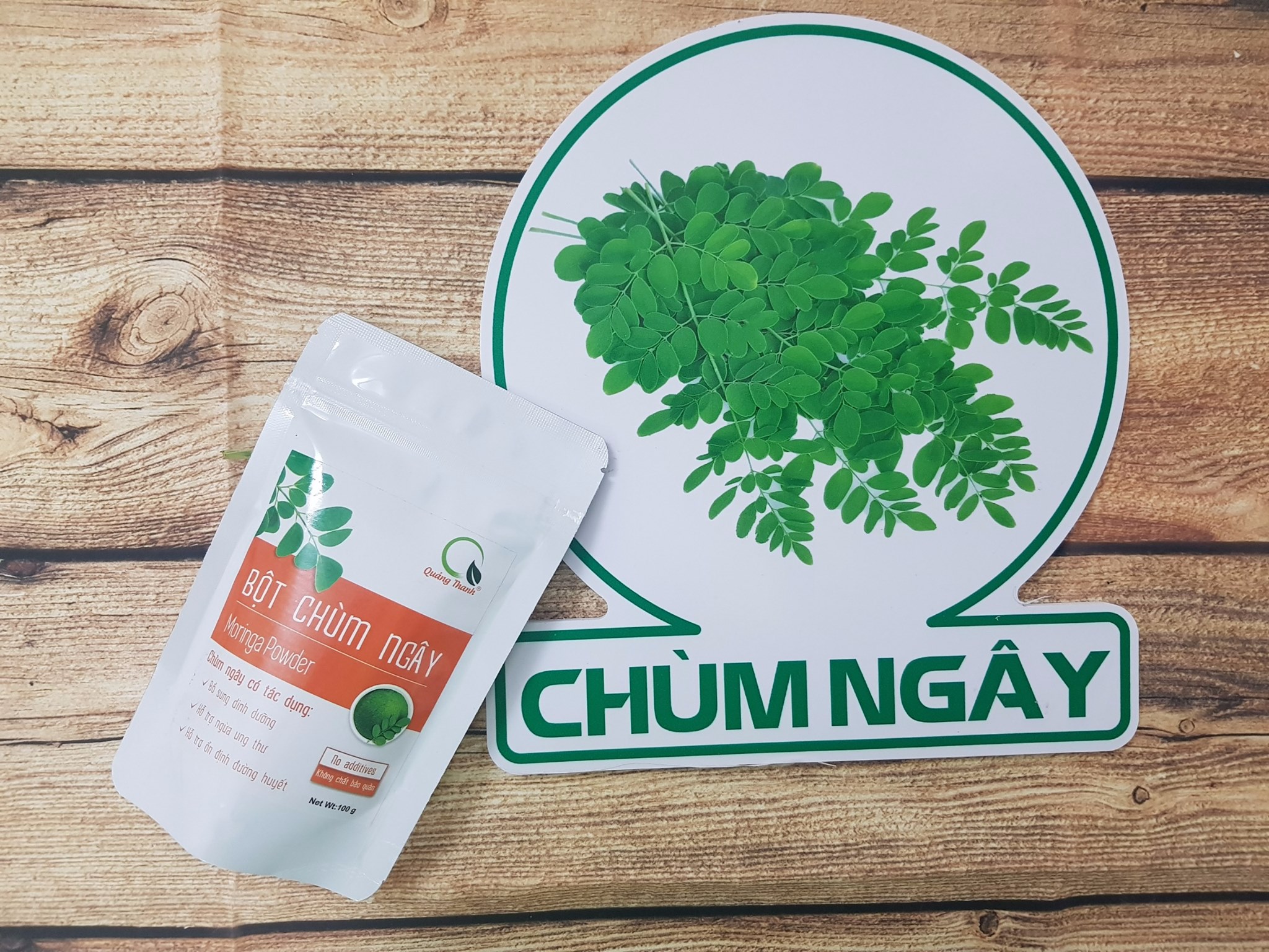 Bột chùm ngây sấy lạnh Quảng Thanh bịch 100gr - Siêu thực phẩm cho người đái tháo đường, tốt cho xương, hỗ trợ giảm huyết áp. Hồi phục cơ thể và tăng sức đề kháng