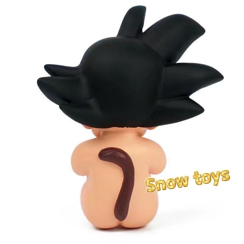 Mô hình Dragon Ball - Mô hình Songoku Goku Young - Goku cầm khăn cởi trần chuồng đi tắm trong chậu - Cao 9~11cm