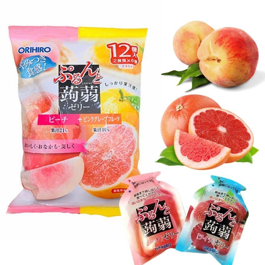 Thạch trái cây Orihiro Nhật Bản cho bé gói lớn 240g
