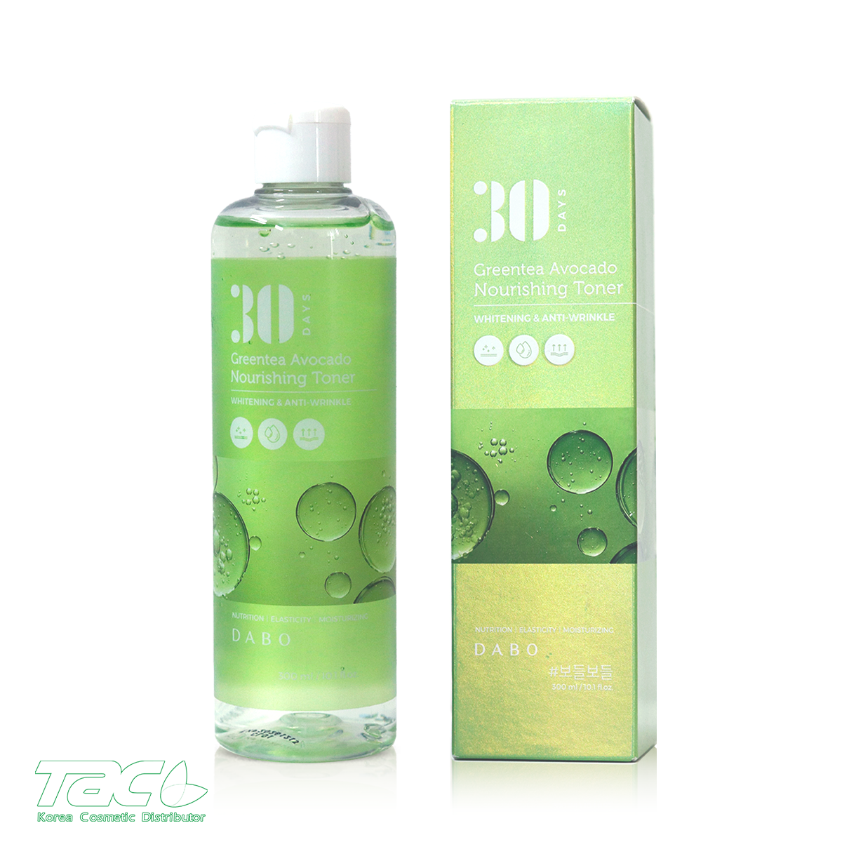 DABO Nước hoa hồng dưỡng da tinh chất bơ trà xanh - DABO Green Tea Avocado Nourishing Toner 300ml Dưỡng ẩm sâu, làm sáng, làm dịu da