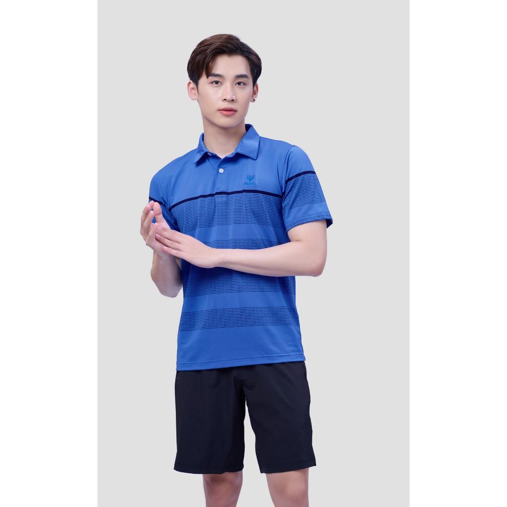 Áo Thun Polo Nam Sọc Ngang Thân Màu Xanh Bích Cao Cấp 2021