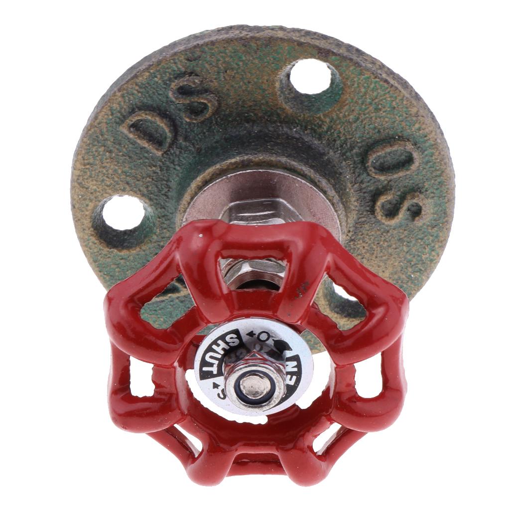 2 Cái Công Nghiệp Mộc Mạc Treo Tường Tay Bánh Xe Móc Áo Móc Chìa Khóa Đồng