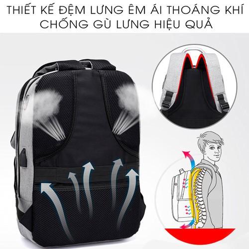 Balo nam nữ Balo Laptop cao cấp chống trộm mã khóa siêu nhẹ phản quang