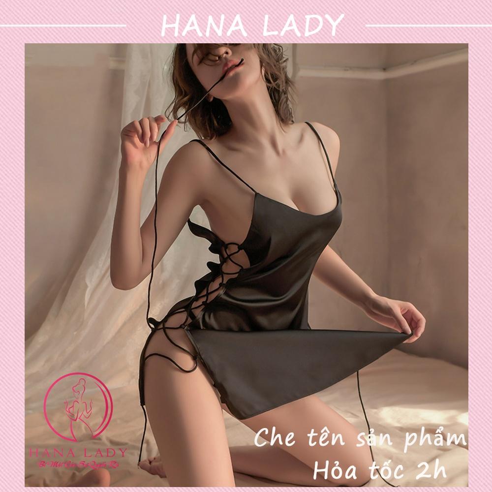 Váy ngủ sexy, đầm ngủ lụa dây đan cao cấp VN503