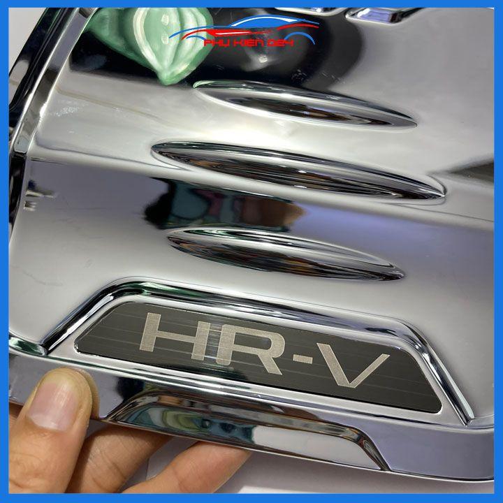Ốp nắp xăng HRV HR-V 2022-2023-2024 mạ crom mẫu tổ ong chống trầy trang trí ô tô